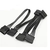 BTBcoin Molex 4pin IDE 1 à 5 SATA 15Pin disque dur alimentation diviseur câble cordon pour bricolage PC couper 4 broches à 15 broches alimentation 60CM ► Photo 3/6