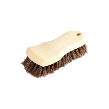 

1 Pcs Long Bristle Horse Hair Leather Cleaning Brush Ergonomics Design Leather Seat Wash Tool Auto Interior cleaning brush New