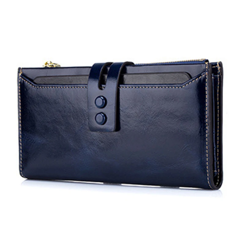 Imucaplus Brand Women's Purse Female Long Real Leather Cell Phone