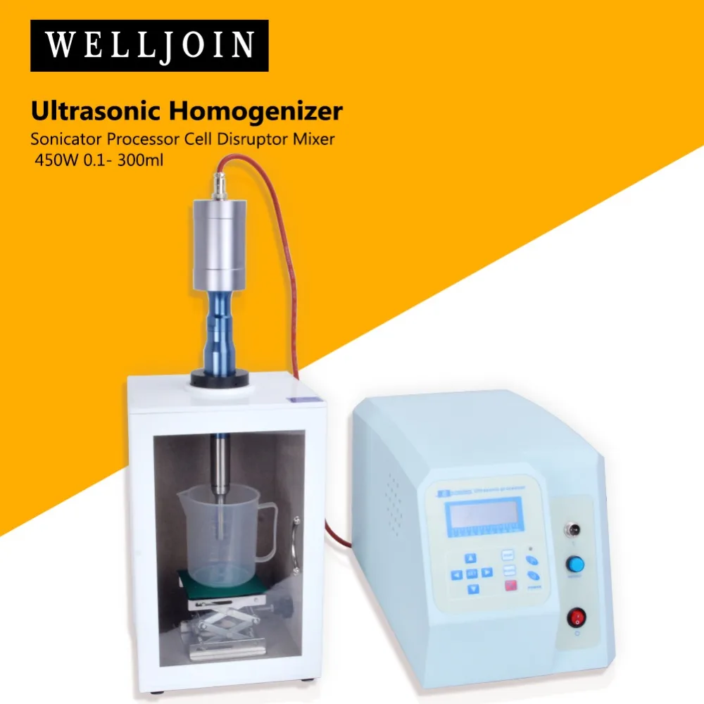 

Ultrasonic Homogenizer Sonicator Processor Cell Disruptor Mixer 450W 0.1- 300ml