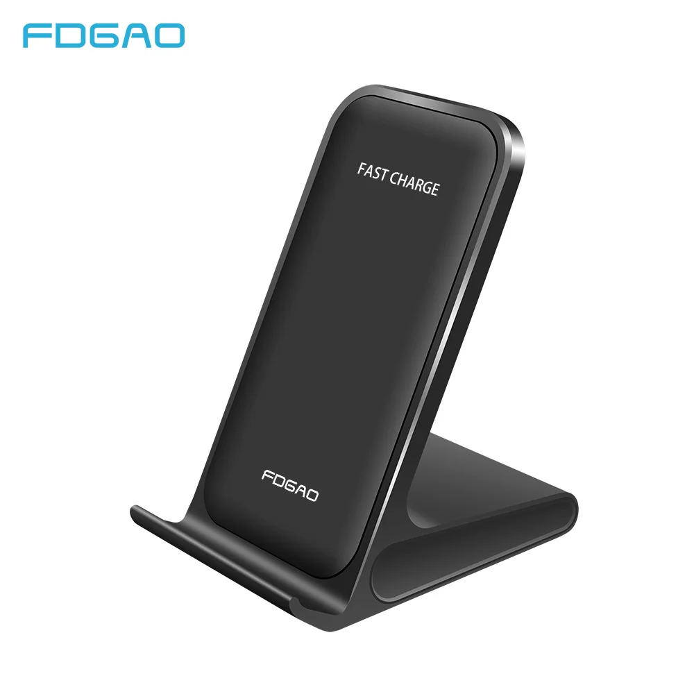 

FDGAO QI Wireless Charger Quick Charge 3.0 10W USB Power Fast Charging for iPhone 8 X XS MAX XR Airpods Samsung S10 S9 S8 Stand