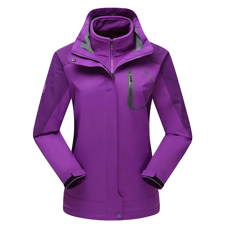 Fashion Woman Snow Waterproof 3in1 Fleece Liner Outdoors Winter Jacket