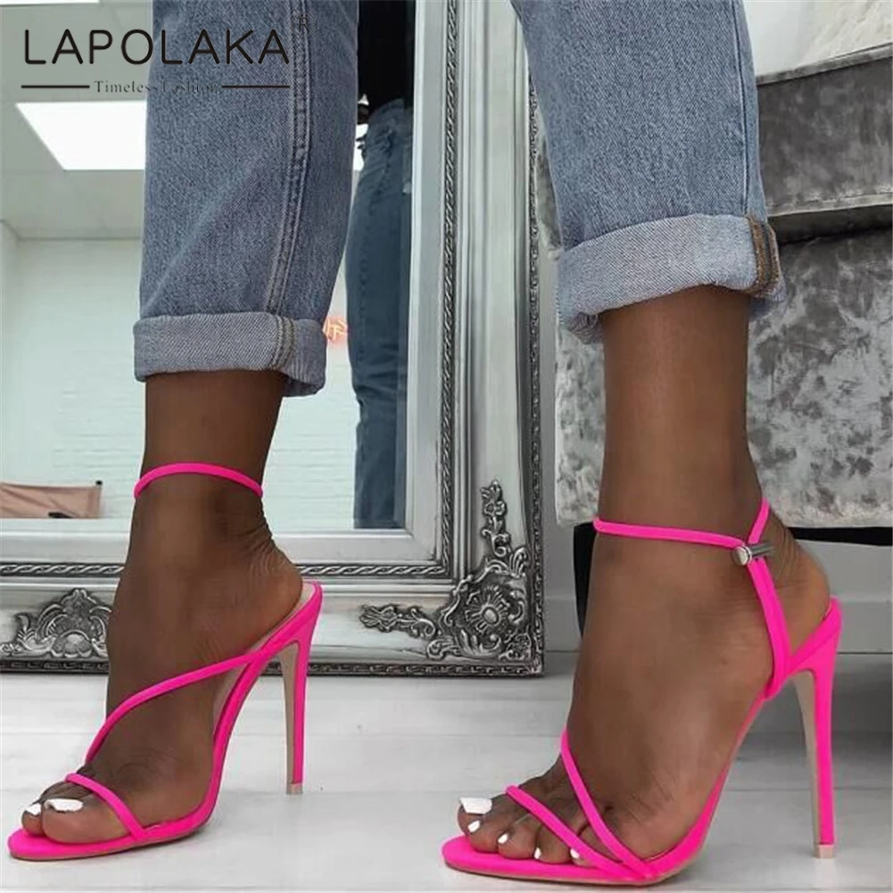 

Lapolaka New Fashion Big Size 32-43 Ladies High Heels Women Shoes Woman Casual Party Ol Eveing Sexy Summer Sandals 2019