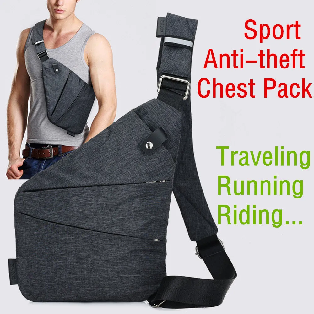 men's anti theft shoulder bag