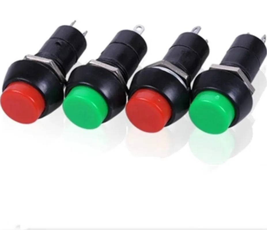 10Pcs Push Button Switch Round PBS-11B Self Reset No Lock 12mm | Обустройство дома