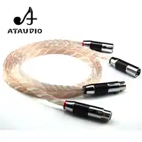 ATAUDIO hifi XLR Kabel Hoge Prestaties OCC 2XLR Man-vrouw Kabel Met Koolstofvezel Plug