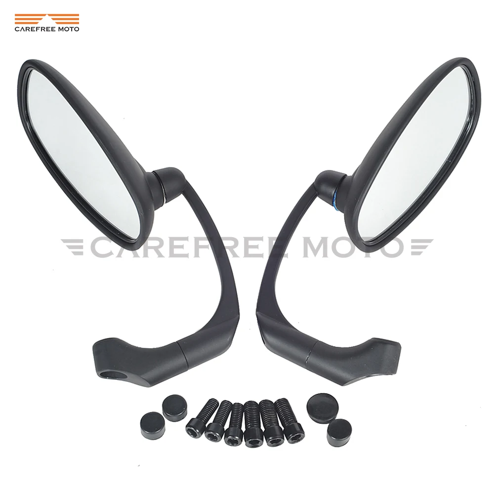 

Black Universal Motorcycle Side Mirrors Moto Rearview Mirror Case for Honda Suzuki Yamaha Kawasaki ATV Accessories