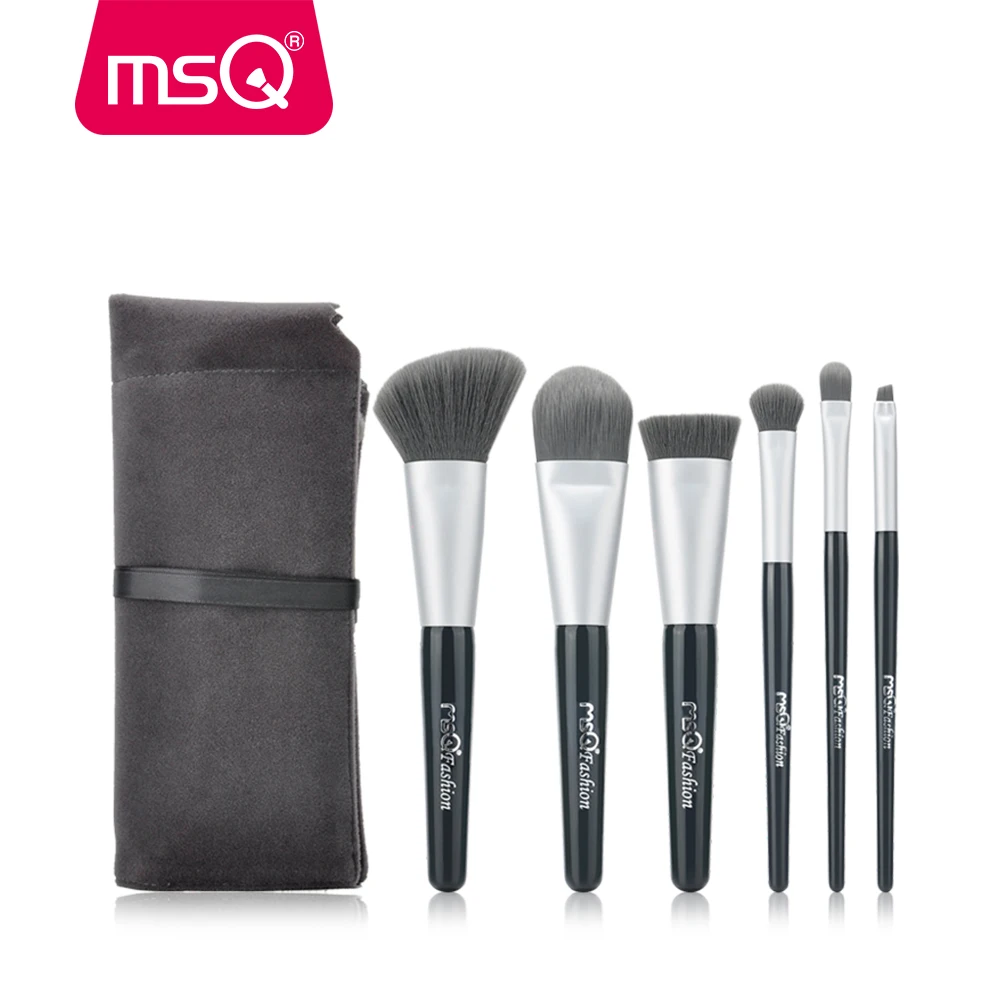 MSQ 6PCS Makeup Brush Set Professional Make Up Beauty Blush Foundation Contour Powder Cosmetics Brush Makeup Kit блеск для губ msq 6 cristal led msq cc01 6