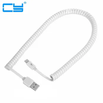 

1M 3M Stretch USB-C 3.1 Type C Male to Standard USB 2.0 Male Data Spring Cable for Nokia N1 innos D6000 Letv 1 pro Mobile Phone