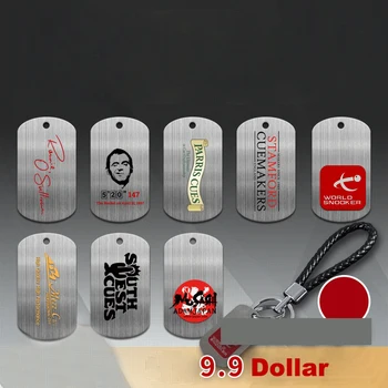 

Talisman Billiard Pool Snooker Metal Commemorative Stainless Steel Keychain Tag Key Card Lanyard Billiards Supplies Accessories