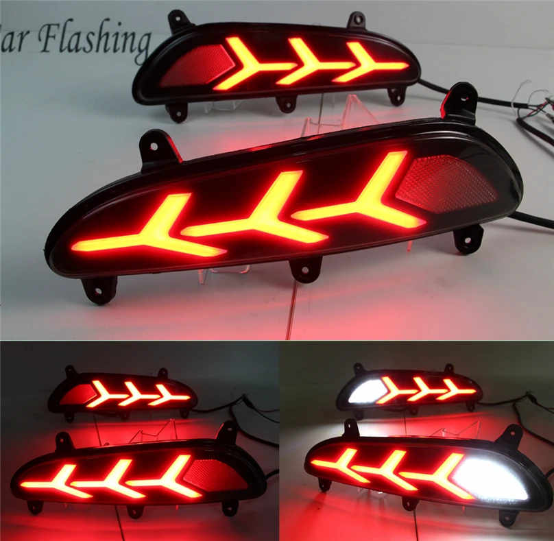 

Car Flashing Only Asia Model 1 SET For Hyundai i20 Asta 2015 2016 2017 LED DRL Rear Bumper tail light Brake lamp Turning signal