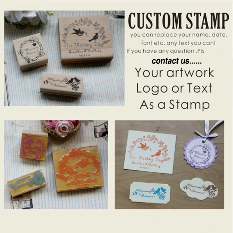 diy personalized stamp custom thank you stamp wedding favor and