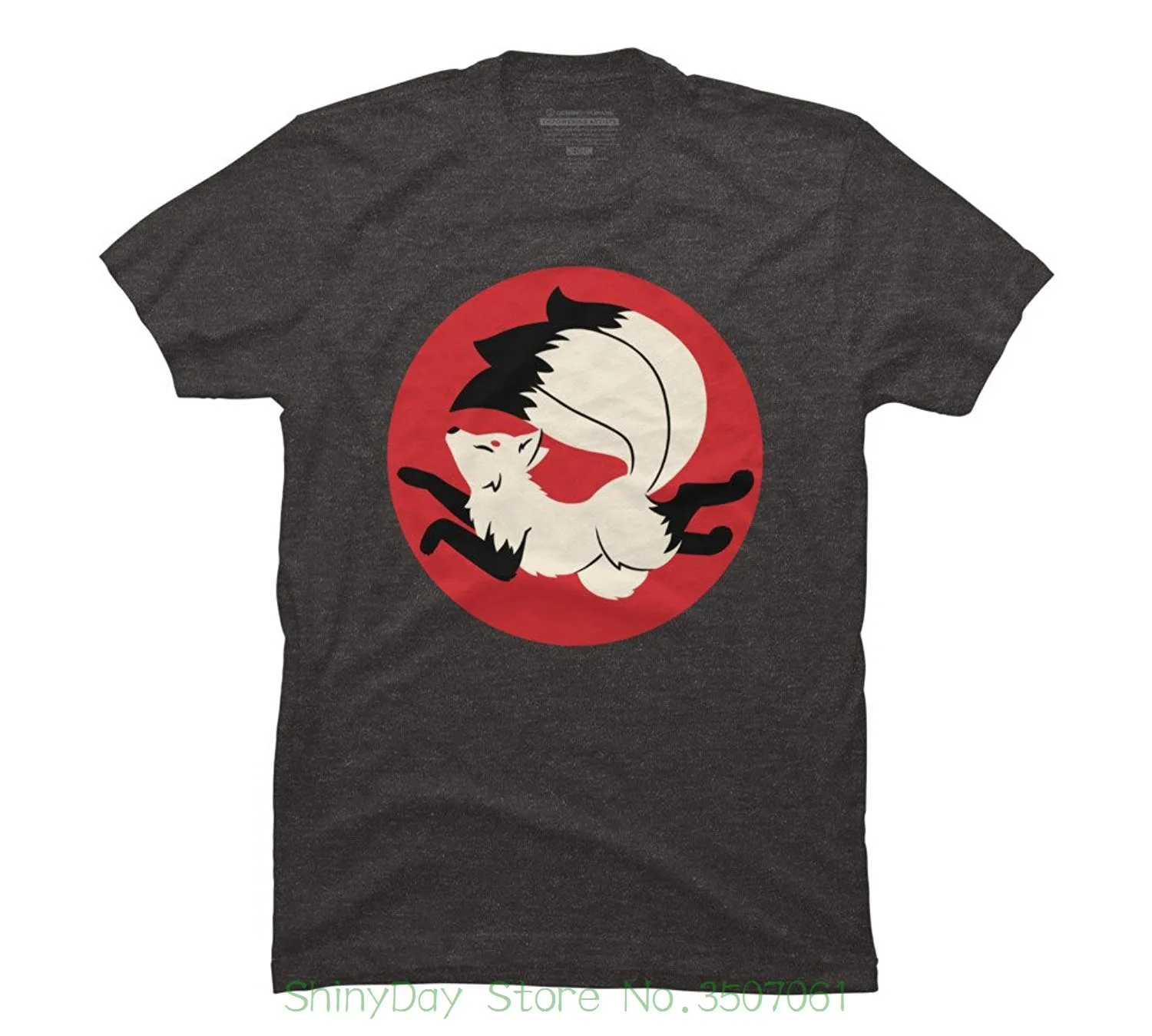 T-shirt Casual Short Sleeve For Men Clothing Summer Three-tailed Kitsune Men's Graphic T Shirt T-shirt Casual Short Sleeve For Men Clothing Summer Three-tailed Kitsune Men's Graphic T Shirt