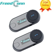2 pcs FreedConn TCOM-SC BT Bluetooth Motorcycle Helmet Intercom Interphone Headset with LCD Screen + FM Radio