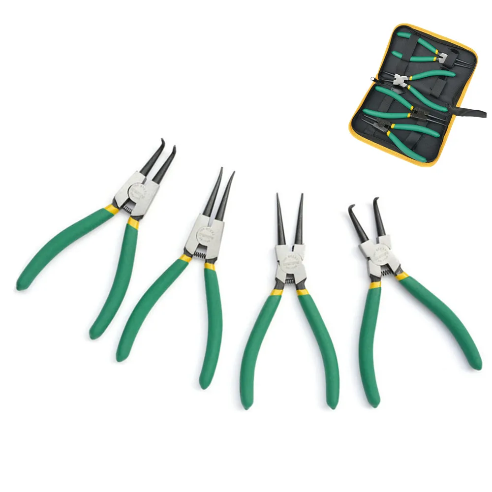 

Retaining Ring Pliers Multifunctional Auto-lock Snap Ring Pliers Internal External Ring Remover Retaining Circlip Pliers