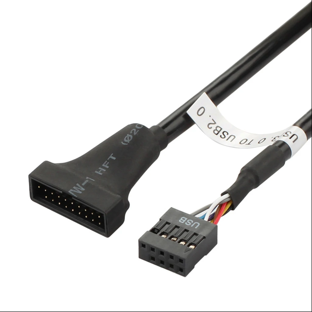 USB Adapter Cable Internal 20-p USB 3.0 Male to 9-p USB 2.0 Female Mainboard CPU Computer Cables & Connectors Fan Extention