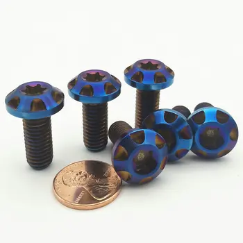 

Titanium Bolt for Motorcycle Disc Brake Modified M8 x12/20mm Ti Bolts Torx Head Refit Burned Blue Ti Screws Ti Fastener 4/8pcs
