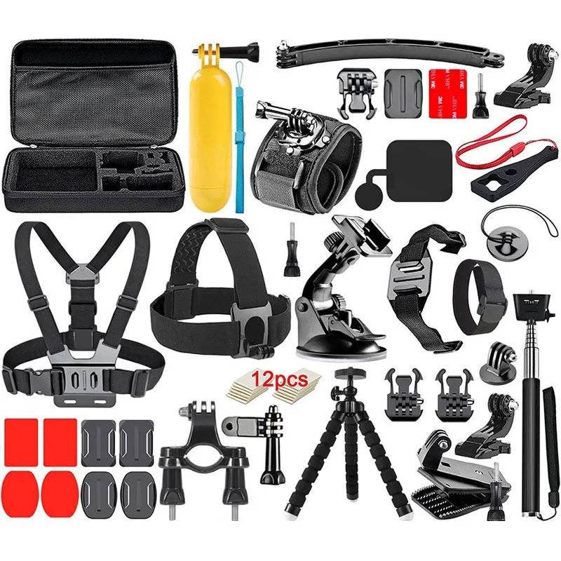 

Action Camera Accessories Set For GoPro Hero7 6 5 4 3 2 Case Yi 4K Stabilizer Strap Mount Head Chest Accessories For Sjcam Gopro