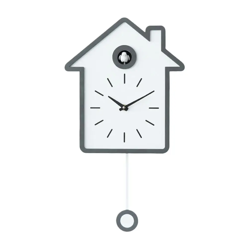 Простые современные часы Cuckoo настенные для гостиной с птицей будильник дома