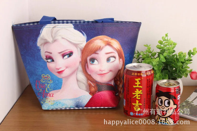 Disney cartoon Frozen children bag student Elsa waterproof package girl boy kid portable bag Storage lunch box handbag princess