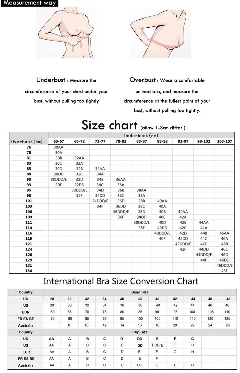 Heyimbee Bra Size