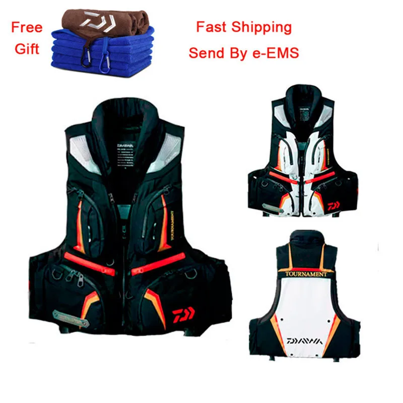 

NEW TOP Quality DD-System Daiwa Fishing Vest High Density Polyester Life Jackets Buoyancy Windproof Fly Fishing Vests With Gift
