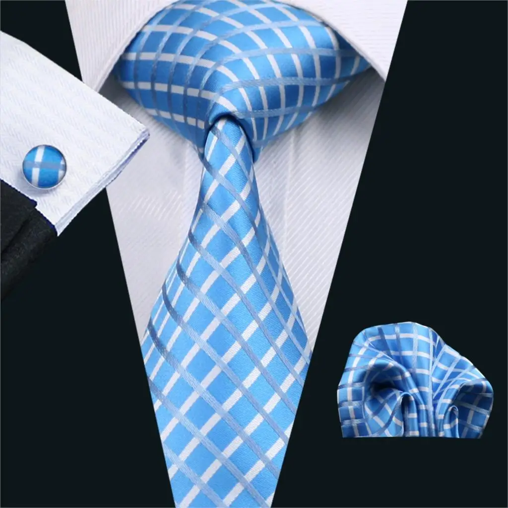 mens blue plaid tie