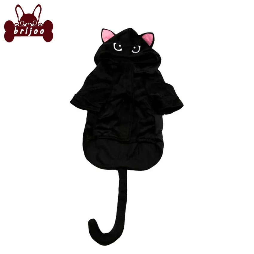 Brijoo Warm Cat Clothes Winter Pet Clothing For Small Cats Fashion Black Outfits Coats Soft Sweater Animals Autumn Pet Supplies