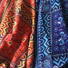 В народном стиле, на заказ, в богемном стиле, летняя тонкая одежда, пузырьковая хлопковая ткань, сделай сам, швейный домашний текстиль, ткань для платья, ширина 145 см, метр