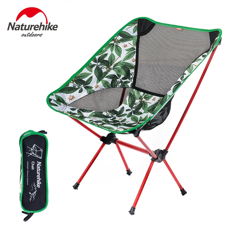 

Naturehike Outdoor Foldable Chair For Picnic BBQ Beach 4 Colors 7075 Aluminium Alloy Portable Folding Camping Fishing Chair 800g