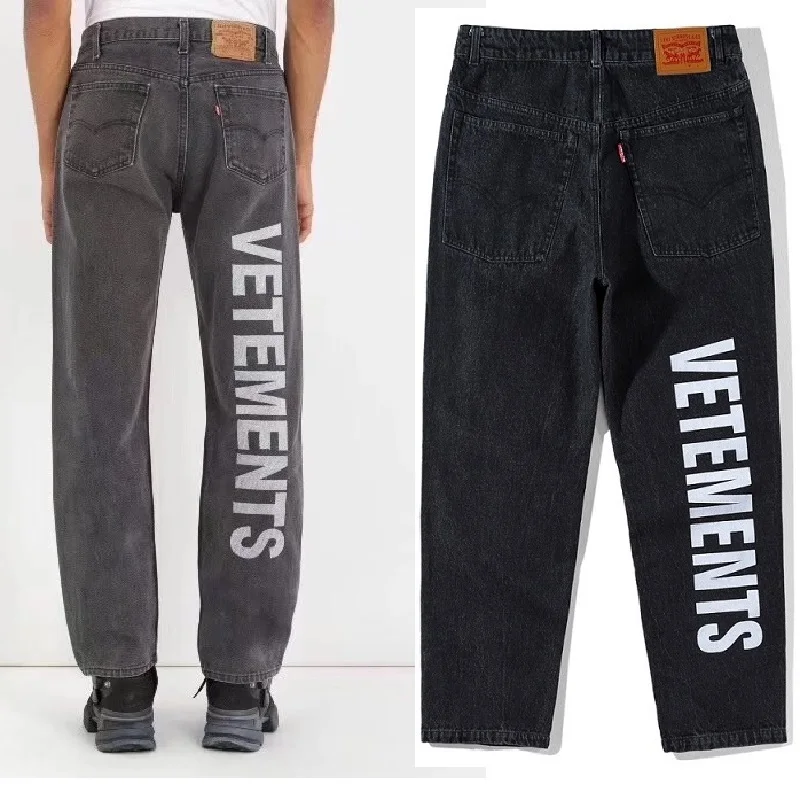 Джинсы Vetements мужские и женские джинсы с дырками|Джинсы| |