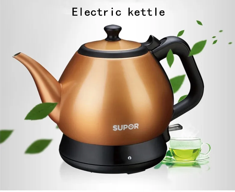 High quality mini stainless steel electric kettle long mouth tea