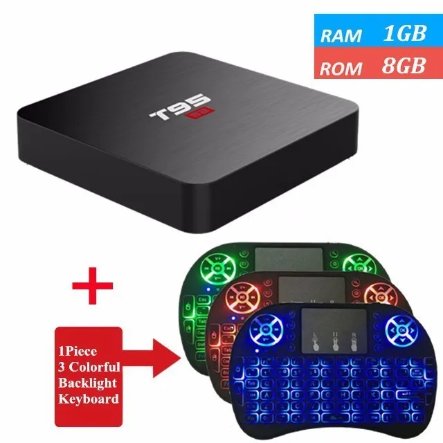 T95 S2 Amlogic S905W четырехъядерный Android 7,1 Smart 4K tv Box 2 Гб 16 Гб опционально 2,4G wifi потоковый медиаплеер PK HK1 X96 H96 - Цвет: 1G 8G I8 Backlite