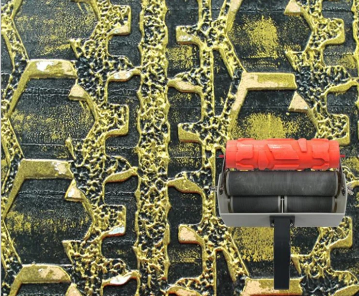 

Wall printing toll embossed roller for wall decoration 7 inch textured roller no.144