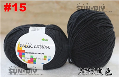 45 цветов молочная хлопковая пряжа для вязания мешков(6 шт.) шерстяная пряжа для вязания