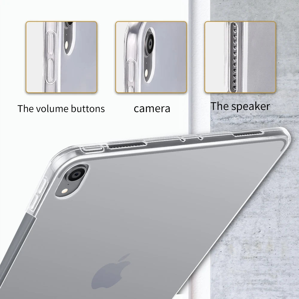  For iPad Pro 12.9 Case 2017 2018 TPU Soft Case Match with Smart Keyboard Slim Silico Back Shell Cov