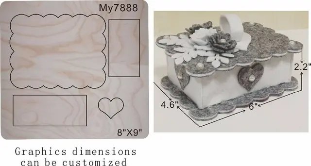 

Handmade box wood moulds die cut accessories for Leather paper felt Steel Punch -leather crafts Wood laser dies