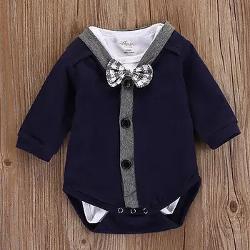 

2pcs set Newborn Baby Boy Cardigans Sweatshirt Coat+Romper Jumpsuit Outfits Clothes 0-18M