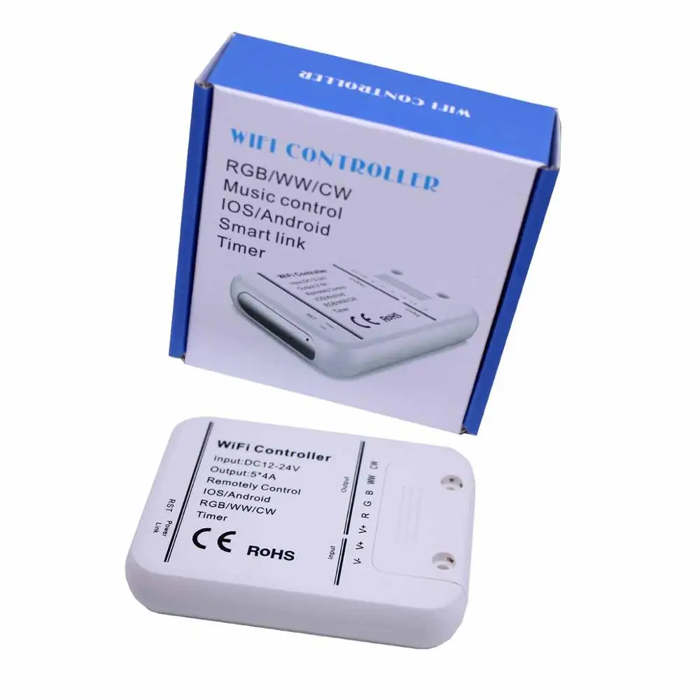 WI-FI RGBCCT 5CH полосы Управление Музыка & Таймер Приложение для смартфона Домой