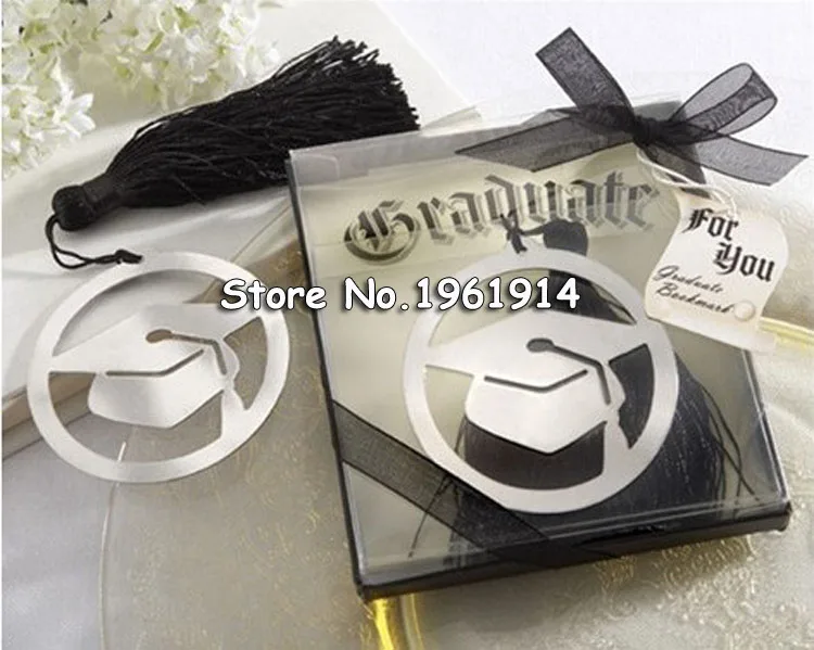 Free shipping 20 pcs/lot graduation cap bookmark with Elegant black