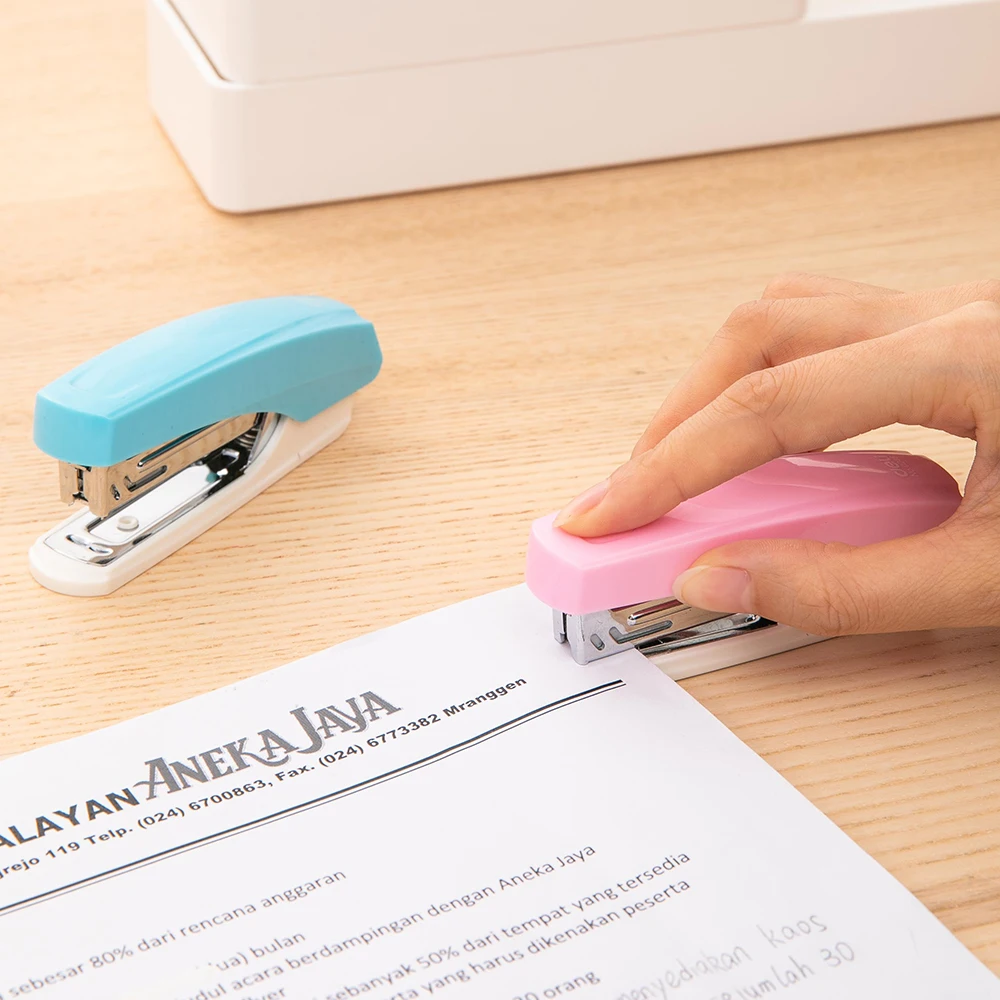 Push stapler mini stapler set hand stapler metal stapler rotary stapler dual mode stapler rotatable stapler DELI Office Stapler 10 Paper Binding Tools Stapling Machine Fashion Stationery