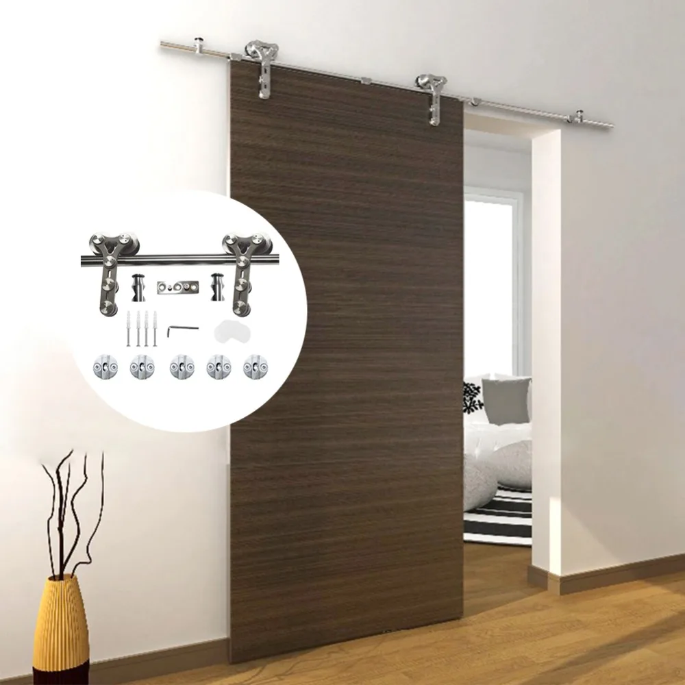

6.6 FT stainless steel interior sliding barn door system