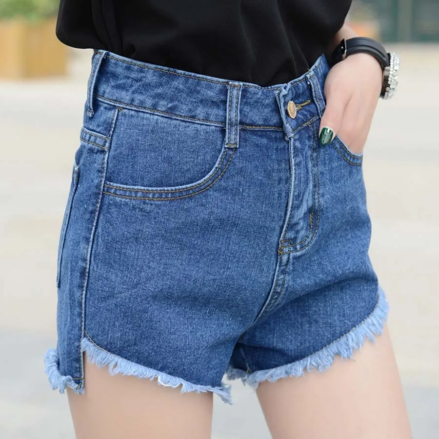 26 34 Big Size Shorts Women High Waist Short Jeans Female Thin Summer