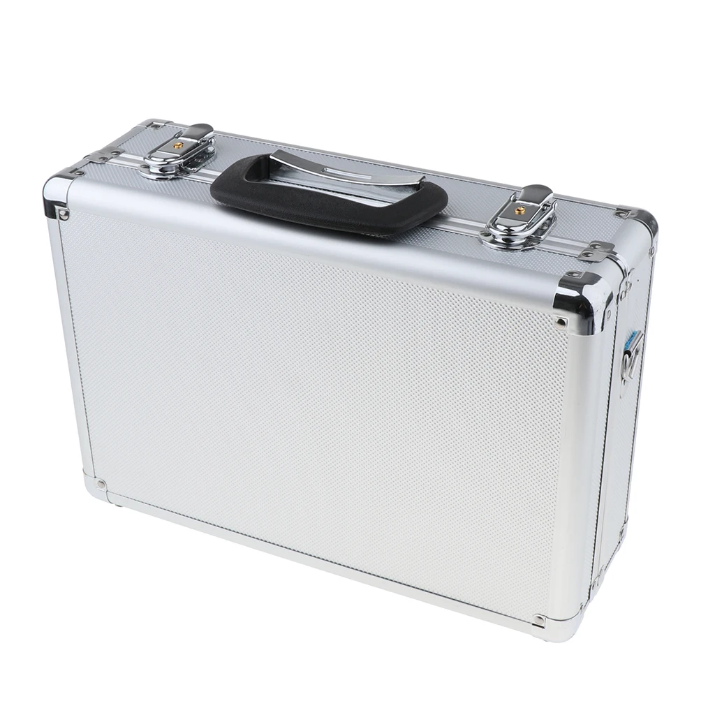 Aluminium Case Box ,Silver with Foam Tool Travel Carry Case for JR FUTABA FLYSKY ,35x23x12cm