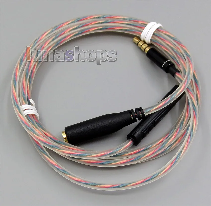 LN005091 Hi-OFC 3.5mm Male To Female + Mic Volume Remote control Cable For Sol Republic Headphone Earphone | Электроника
