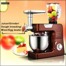XEOLEO планетарный Еда смеситель Мясорубка Еда блендер, взбивание яиц белое тестомесильный агрегат с нержавеющим чашом Еда процессор 5.5L 1000W