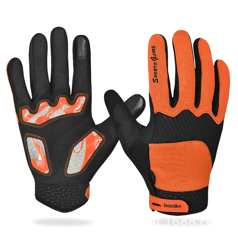 Спортивные перчатки для бега, ветрозащитные перчатки, перчатки для велоспорта, дышащие спортивные перчатки с длинным пальцем, мужские перчатки с сенсорным экраном H45