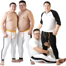 Новинка, весна-осень, мужское теплое гей Медвежья Лапка, нижнее белье размера плюс, кальсоны, термо u-образные штаны, черные/белые/серые, M, L, XL, XXL