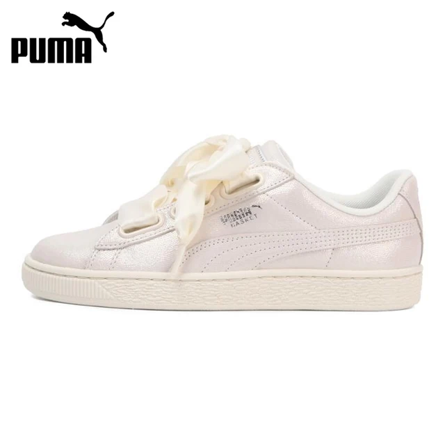 puma basket heart mens olive