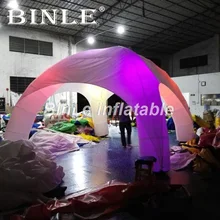 Cheap super quality 6x3m inflatable tent with led event party spider dome tent white air dome for sale Cheap super quality 6x3m inflatable tent with led event party spider dome tent white air dome for sale